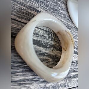 Elegant Cream Bangle Bracelet